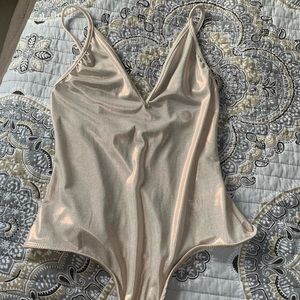 Pac sun, gold reflective body suit